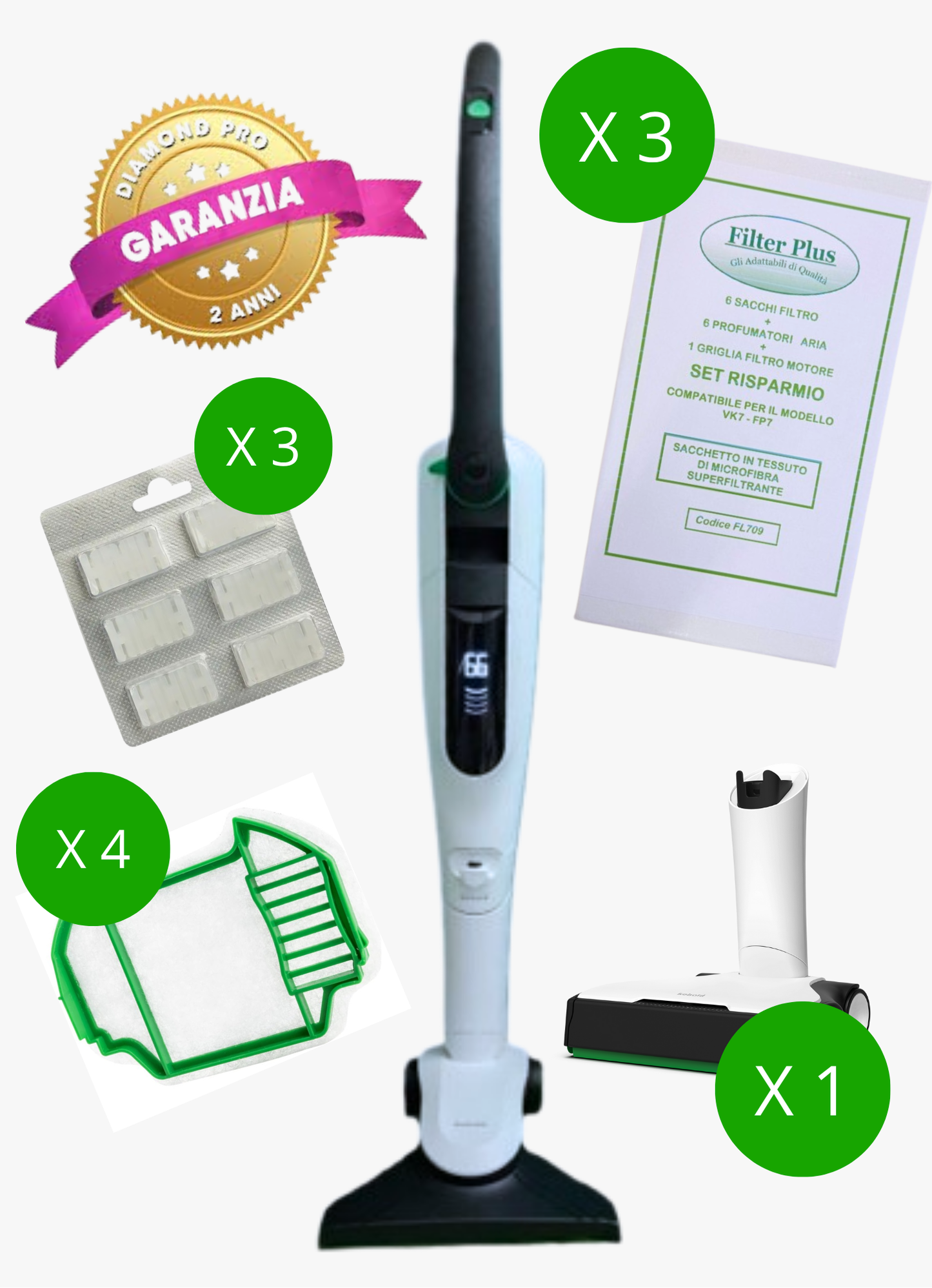 Folletto VK 7 + EB 7 RIGENERATO