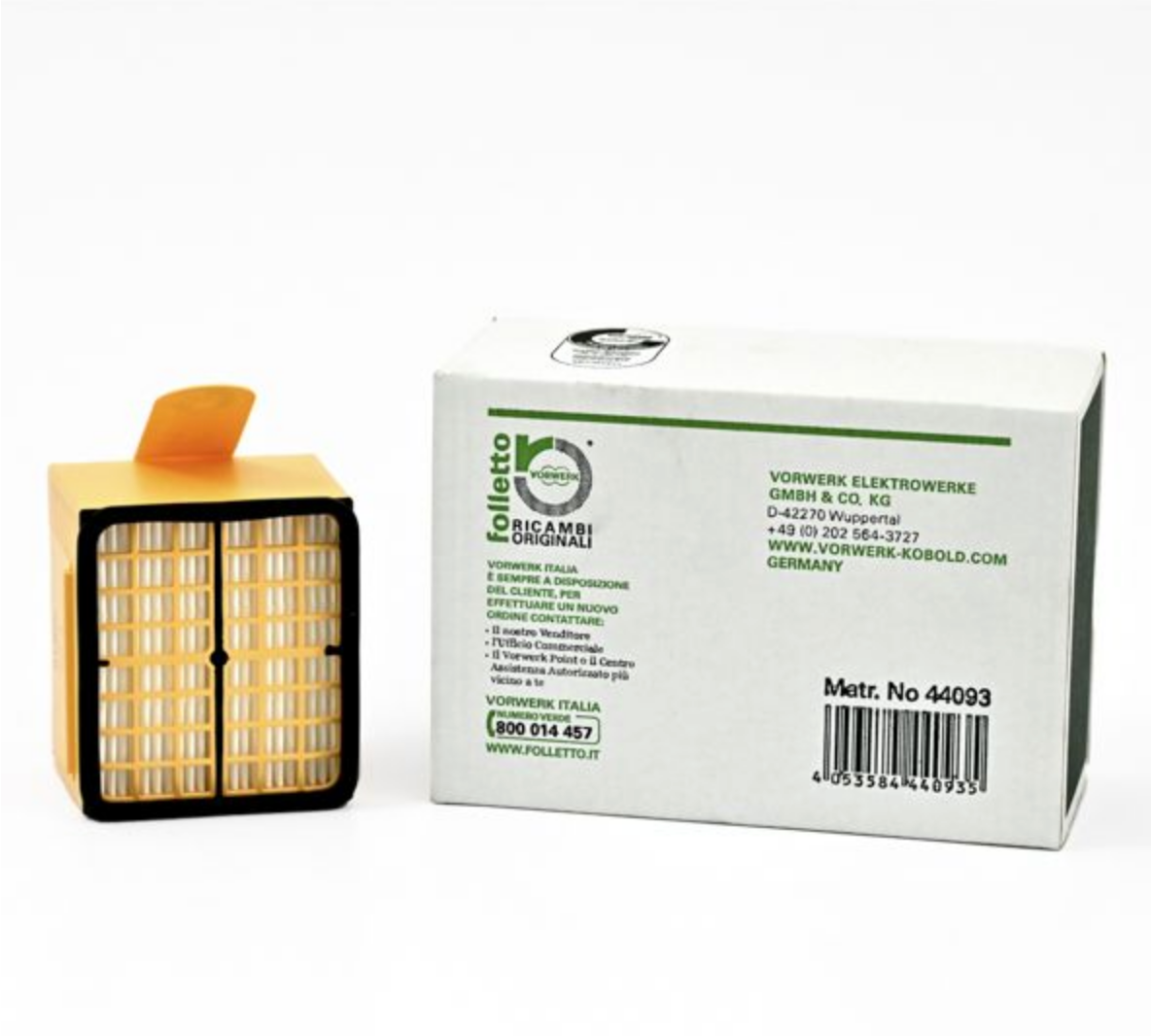 Microfiltro igienico ORIGINALE per i modelli VK 135 VK 136